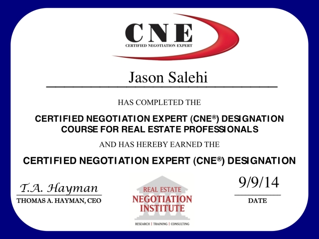 CNE Certificate 0911